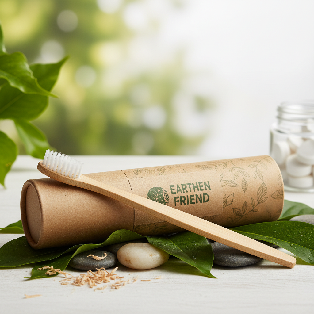 Brosse bambou avec packaging écologique