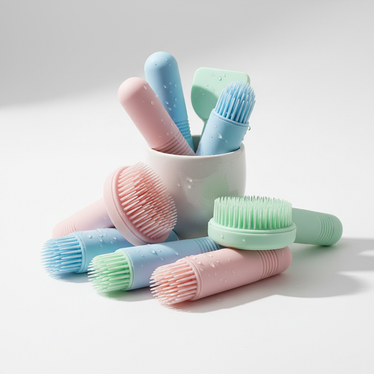Brosses silicone couleurs pastel