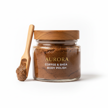 Pot de gommage au café élégant